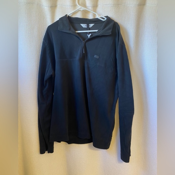 Rains Addis Fleece Half Zip Men’s Black XXL - Picture 2 of 5
